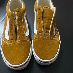 Vans Kids golden brown and White Sneakers